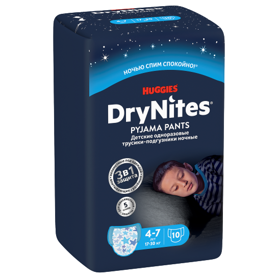 DryNites Трусики для мальчиков 4-7 лет